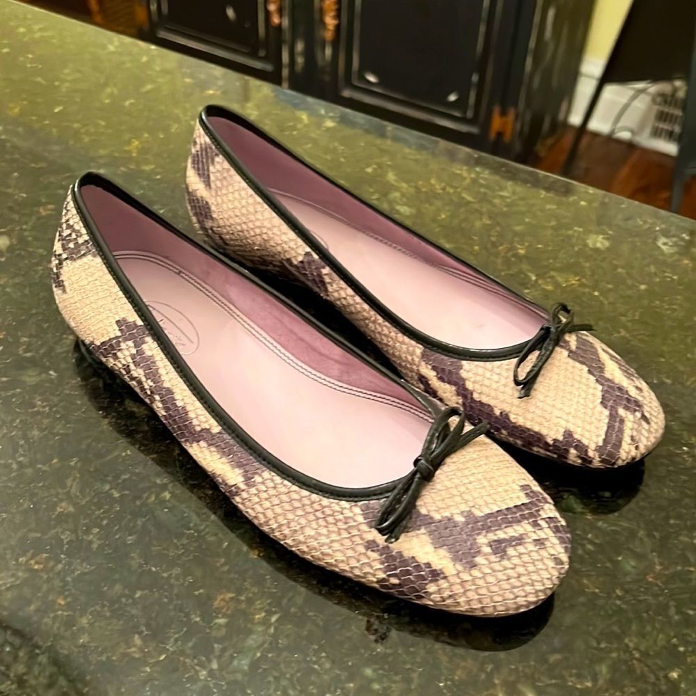 NEW sz 9.5 Talbots Reptile Ballerina Flats